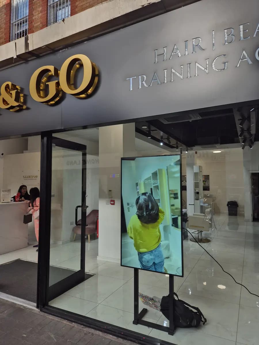 Beauty salon digital display